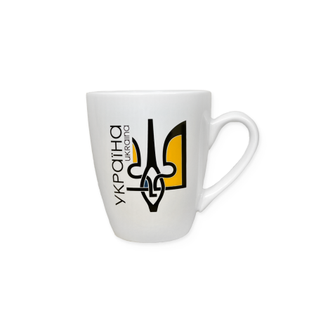 Ceramic cup «Trident», white (340 ml)