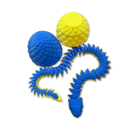 Souvenir «Yellow and blue snake and egg»