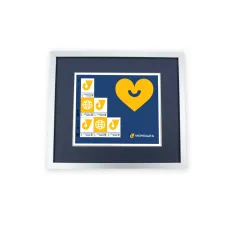 Рамка з синім паспарту на 6 марок (без марок)