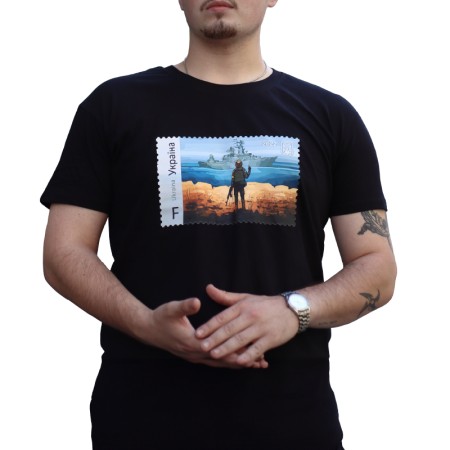 Футболка «русскій воєнний корабль, іДі…!» з оновленим дизайном чорна