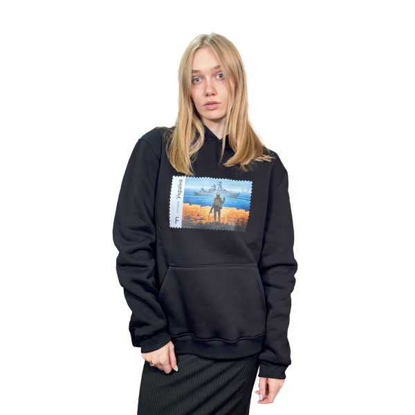 Hoodie «russian warship, iDi...!» black