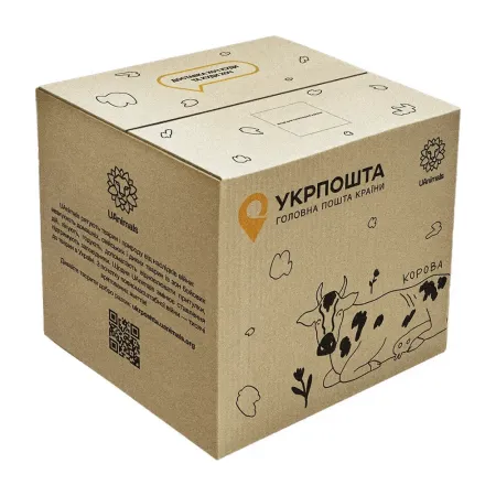 Коробка 20 кг Корова (470х400х430 мм) Uanimals Укрпошта (у пакованні 10 штук)