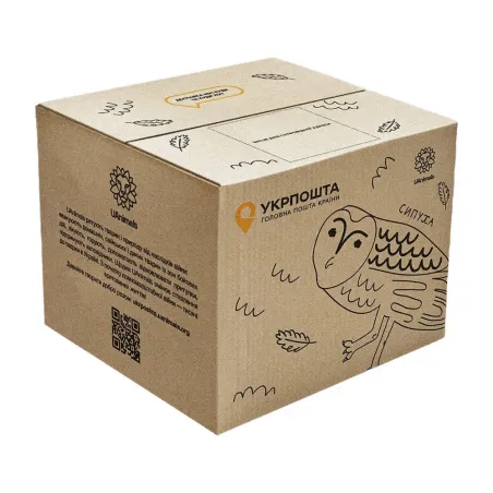 Коробка 3 кг Сипуха (233х233х206 мм) UAnimals Укрпошта (у пакованні 10 штук)