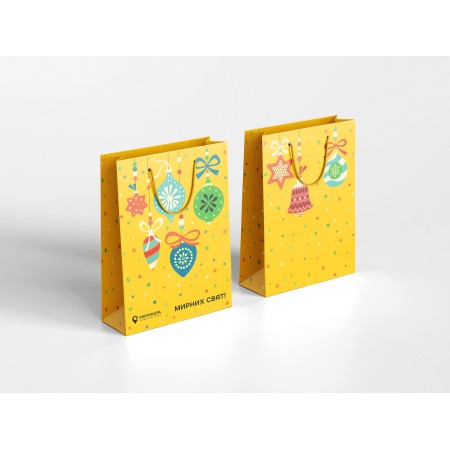 Пакет подарунковий «Укрпошта» 250х350х90 мм