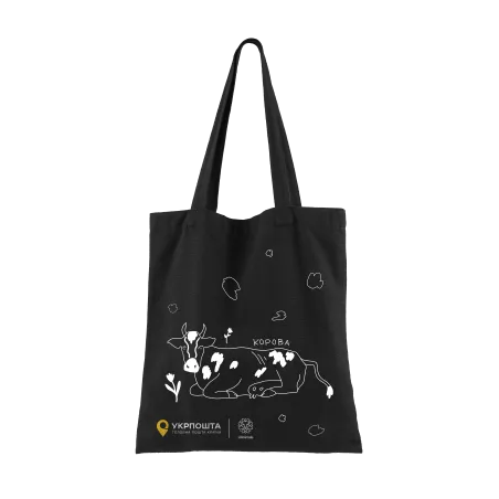 Сумка-шопер Корова UAnimals (чорна)