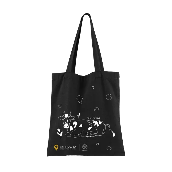Shopper bag Cow UAnimals (black)