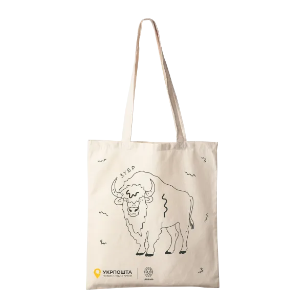 Shopper bag Bison UAnimals (white)