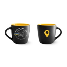 Cup "Greetings from Ukraine" ceramic 300 ml Black-yellow