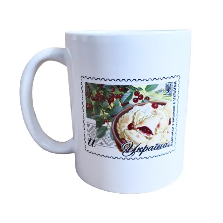 Керамічна чашка «Вареники з вишнею» 340 мл
