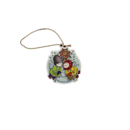 Магніт «Щасливого різдва» мдф двошаровий 65х75 мм