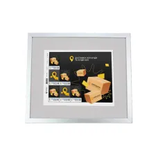 Frame with gray mat for 6 stamps (without stamps)