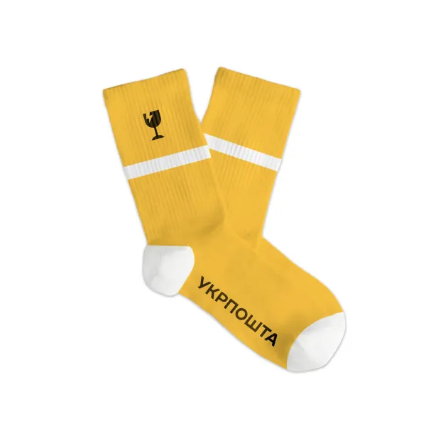 Socks «Ukrposhta Fragile» size 38-42 yellow