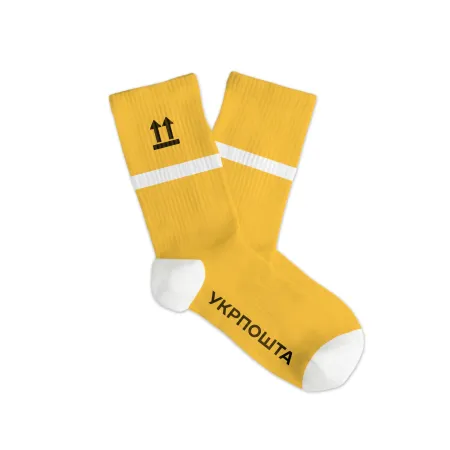 Шкарпетки «Укрпошта this side up» р. 38-42 жовті