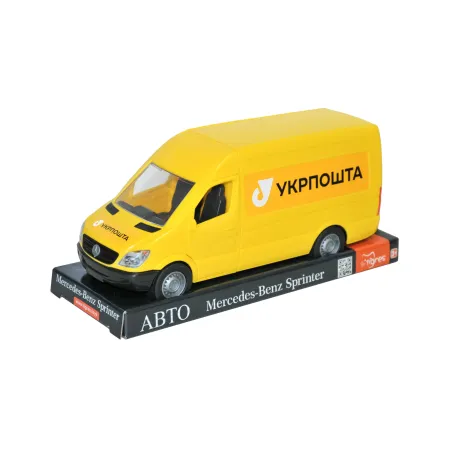 The model of Ukrposhta's car «Mercedes-Benz Sprinter» yellow