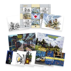 Поштовий набір «Героїчні професії» (2 блоки, 1 аркуш, 3 картки, 3 КПД, 1 конверт)