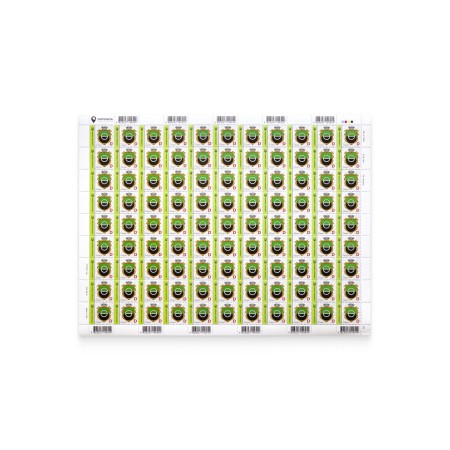 Definitive stamps face value D in sheet