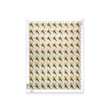 Definitive stamps with face value Є "Leaves. Hippophae rhamnoides" in the sheet