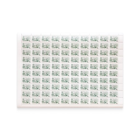 Definitive stamps Street-car carriage LT-10 K in the sheet