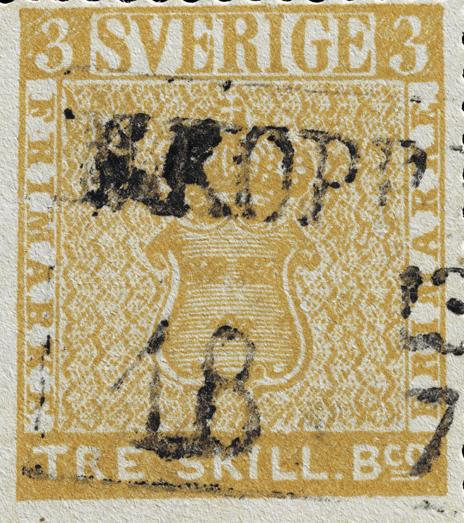 Treskilling Yellow stamp